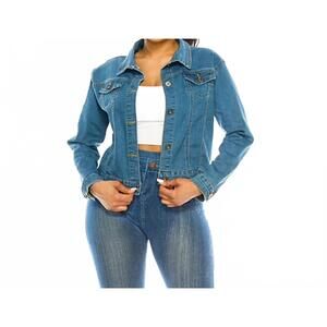 NEW WONA TRADING queen stiletto heel back accented jacket in denim